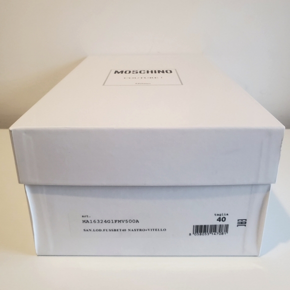 🛑SOLD- Authentic Moschino Womens Black Logo Strap Platform Sandals Size 40 US10 - Picture 8 of 8